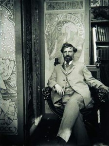 Alfons Mucha nel suo atelier / Alphonse Mucha in his atelier