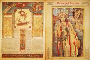 L’edizione del New York Daily News dedicata a Mucha nel 1904 / 1904 edition of New York Daily News dedicated to Mucha