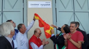 Targa in ricordo di Vycpálek a Palermo, in presenza di Zeman / Vycpálek‘s commemorative plaque in Palermo, with Zeman