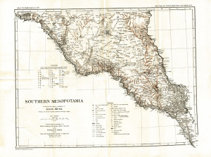 Mappa della Mesopotamia disegnata da Alois Musil / Map of Mesopotamia, drawn by Alois Musil