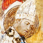 Papa Clemente VI in un affresco della cappella di Saint-Martial, nel Palazzo dei Papi di Avignone / Pope Clement VI in a fresco of the Saint-Martial Chapel, at the Palais des Papes in Avignon